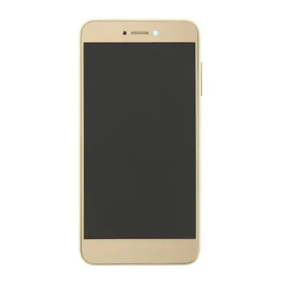 Huawei P8/P9 Lite (2017) kompatibilis LCD modul kerettel, OEM jellegű, arany, Grade S+