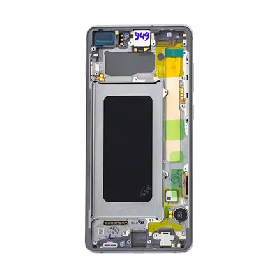 Samsung G975 Galaxy S10+ kompatibilis LCD modul kerettel, OEM jellegű, fekete