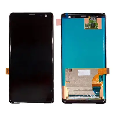 Sony Xperia XZ3 kompatibilis LCD modul, OEM jellegű, fekete, Grade S+