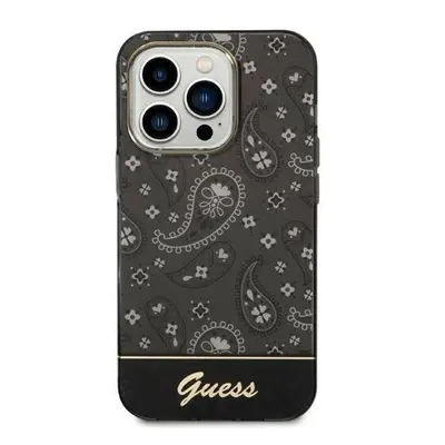 Guess Bandana Paisley Apple iPhone 14 Pro Max hátlap tok, fekete