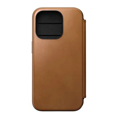 Nomad Modern Leather Folio iPhone 15 Pro flip tok, angol barna