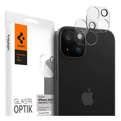 Spigen Glas.tR Optik Apple iPhone 15/ iPhone 15 Plus, Tempered kameravédő fólia, átlátszó (2db)