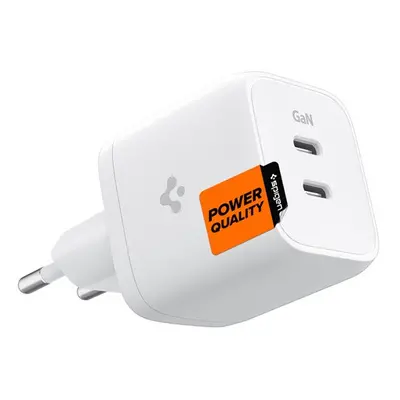 Spigen PowerArc PE2104 hálózati töltő adapter 2xType-C, 45W, fehér