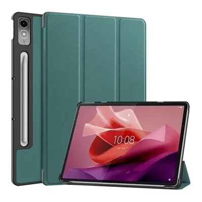 Lenovo Tab P12 (12.7) TB-370, mappa tok, Trifold, sötétzöld