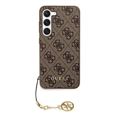 Guess 4G Charms Samsung Galaxy S24 Ultra szilikon tok, barna