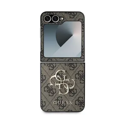 Guess 4G Metal Logo PU Samsung Galaxy Z Flip6 hátlap tok, barna