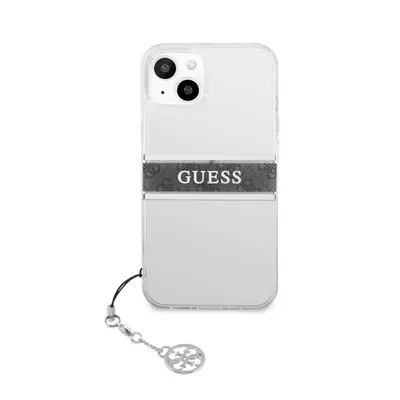 Guess PU/TPU Gray Stripe Apple iPhone 13 mini hátlap tok, átlátszó