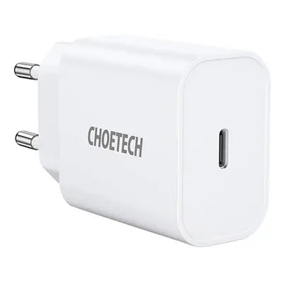 Choetech hálózati töltő adapter Type-C, 20W, fehér