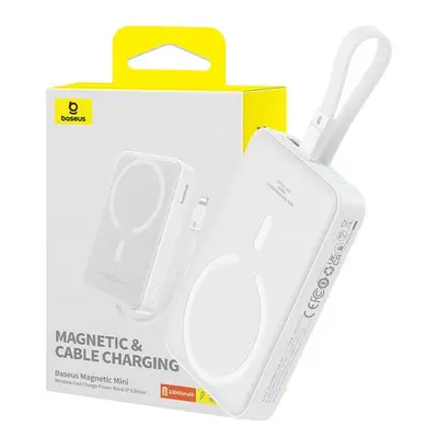 Baseus Magnetic Mini Powerbank, 10000mAh, Lightning, 20W, MagSafe, fehér