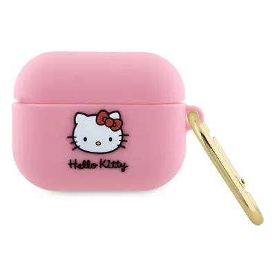 Hello Kitty Liquid Silicone 3D Kitty Head Logo AirPods Pro tok, rózsaszín