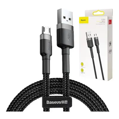 Baseus Cafule USB - Micro USB kábel, 2A, 3m, szürke/fekete