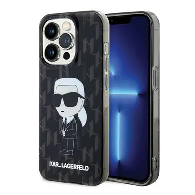 Karl Lagerfeld Monogram Ikonik Apple iPhone 15 Pro Max hátlap tok, fekete