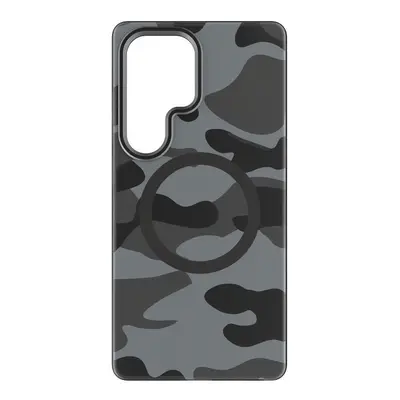 Forcell F-Protect Levels Samsung Galaxy S25 Ultra ütésálló MagSafe tok, Camo, fekete-szürke