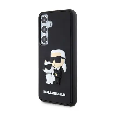 Karl Lagerfeld 3D Rubber Karl&Choupette Samsung Galaxy S24 tok, fekete