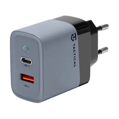 Tactical Microgrid töltő adapter USB + Type-C, GaN, 45W, szürke