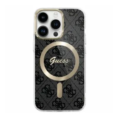 Guess IML 4G MagSafe iPhone 16 Pro MagSafe kemény hátlap tok, fekete GUHMP16LH4STK