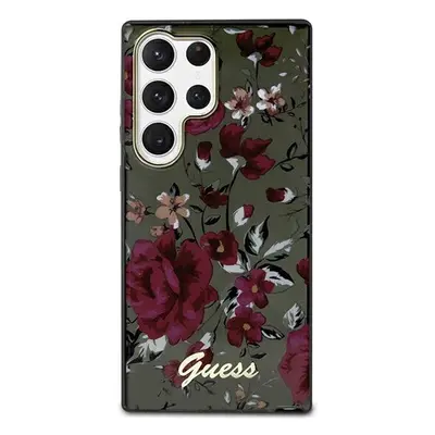 Guess Flower Collection Samsung Galaxy S23 Ultra hátlap tok , keki