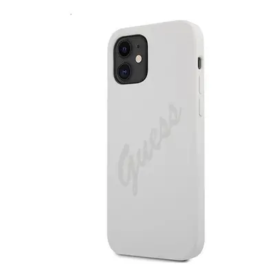 Guess Silicone Vintage Apple iPhone 12 mini hátlap tok, fehér