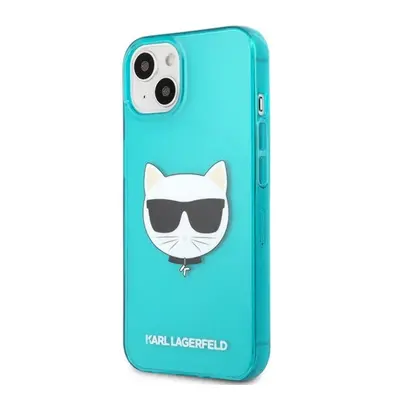 Karl Lagerfeld Choupette Head szilikon hátlap tok Apple iPhone 13 mini, kék