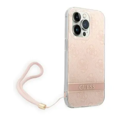 Guess 4G Print Strap Apple iPhone 14 Pro hátlap tok, pink