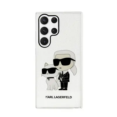 Karl Lagerfeld Gliter Samsung Galaxy S23 Ultra, szilikon tok, átlátszó