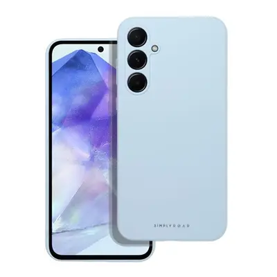 Roar Samsung Galaxy A55 5G prémium szilikon tok velúr béléssel, világoskék