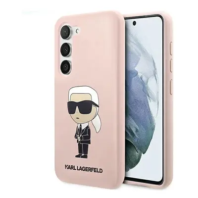 Karl Lagerfeld Silicone Ikonik Samsung Galaxy S23+, szilikon tok, rózsaszín