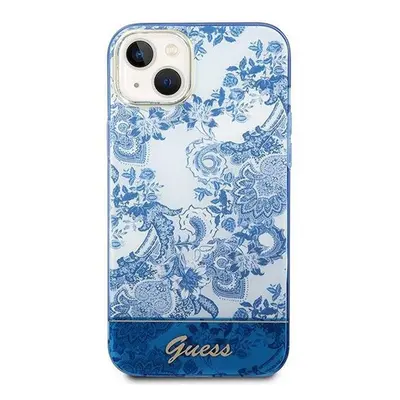 Guess Porcelain Collection Apple iPhone 14 Plus hátlap tok, kék