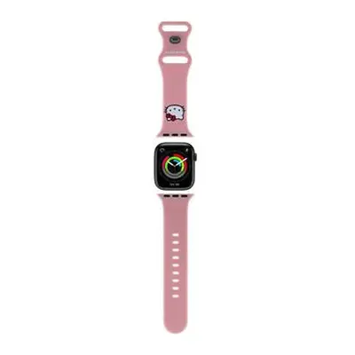 Hello Kitty Liquid Silicone Kitty Head Logo Apple watch szíj, 38/40mm, rózsaszín