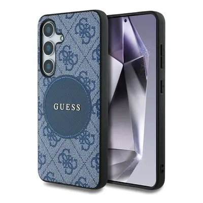 Guess 4G Round Patch Classic Logo Samsung Galaxy S25+ MagSafe kemény hátlap tok, kék