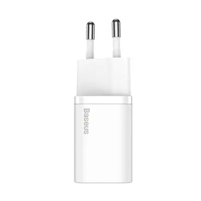 Baseus Super-Si hálózati gyorstöltő adapter Type-C, 20W, fehér