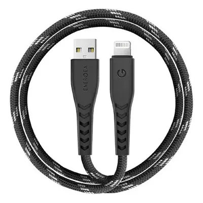 Energea Nyloflex C89 USB / Lightning MFI szövet töltő- és adatkábel, MFI 1.5m, fekete