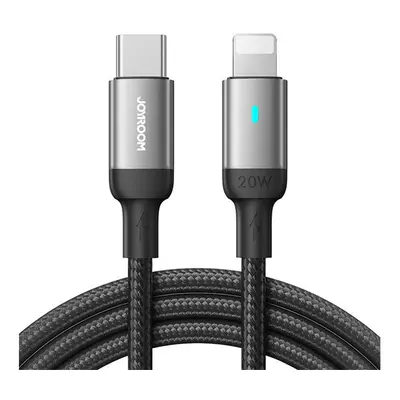 Joyroom S-CL020A10 PD USB-C-Lightning Adatkábel, 20W, 1.2m, Fekete