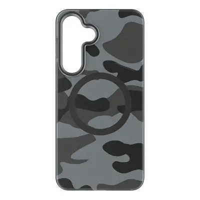 Forcell F-Protect Levels Samsung Galaxy S25 ütésálló MagSafe tok, Camo, fekete-szürke