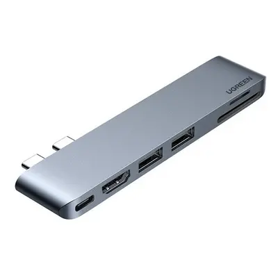 Ugreen CM380 6in1 USB-C hub adapter, MacBook Air / Pro, szürke