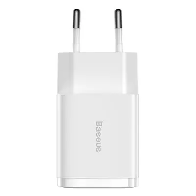 Baseus hálózati gyorstöltő 2xUSB, 10.5W, fehér