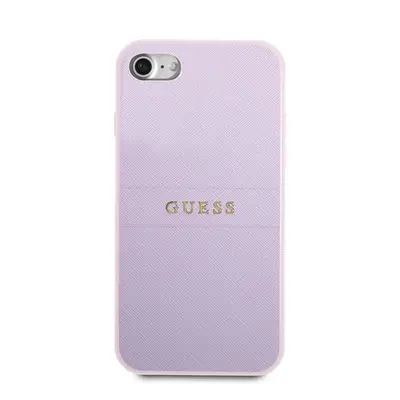 Guess PU Saffiano Apple iPhone SE 2022/2020/8/7 bőr hátlap tok, lila