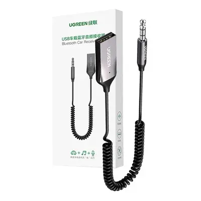 Ugreen Bluetooth 5.3 audio vevő USB kábel, audio adapter, AUX, jack csatlakozóval, fekete