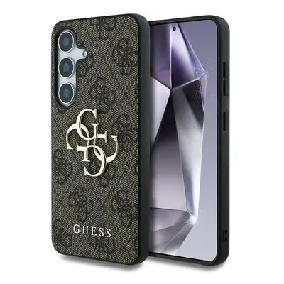 Guess Big 4G Logo Classic Logo Samsung Galaxy S25+ kemény hátlap tok, barna