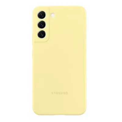 Samsung Galaxy S22+ Silicone Cover, gyári szilikon tok, sárga, EF-PS906TY Csomagolássérült