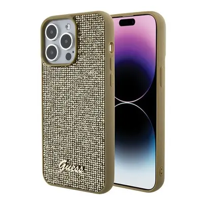 Guess Disco Metal Script Apple iPhone 15 Pro Max hátlap tok, arany