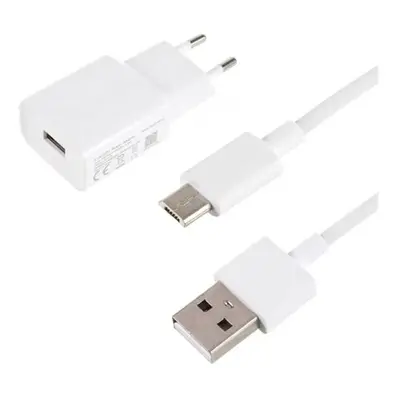 Xiaomi MDY-08-EI hálózati töltő adapter USB + microUSB adatkábel, 2A, fehér, ECO csomagolásban