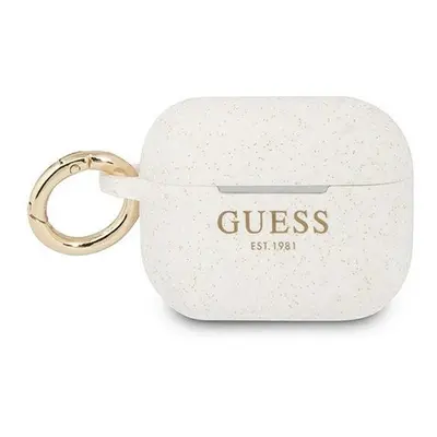 Guess Silicone Glitter Apple AirPods Pro tok, fehér