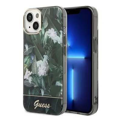 Guess Jungle Collection Apple iPhone 14 hátlap tok, zöld