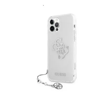 Guess TPU Big 4G Silver Logo Apple iPhone 12 Pro Max hátlap tok, átlátszó