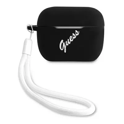 Guess Silicone Vintage Apple AirPods Pro tok, fekete-fehér