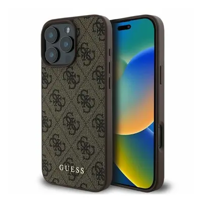 Guess 4G Classic Apple iPhone 16 Pro hátlap tok, barna GUHCP16LG4GFBR