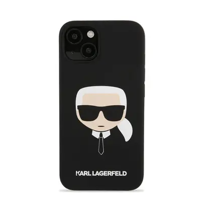 Karl Lagerfeld Head Liquid szilikon hátlap tok Apple iPhone 13 mini, fekete