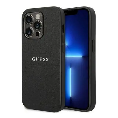 Guess PU Saffiano Apple iPhone 14 Pro bőr hátlap tok, fekete