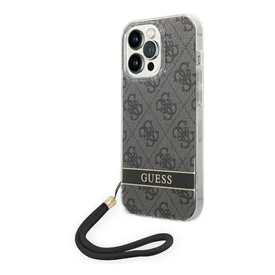 Guess 4G Print Strap Apple iPhone 14 Pro hátlap tok, fekete